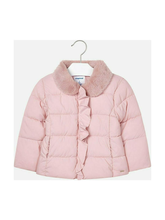 Mayoral Kids Quilted Jacket short with Lining Pink