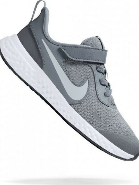 Revolution Revolution 5 Kids Sports Shoes Running with Hoop & Loop Closure Cool Grey / Pure Platinum / Dark Grey