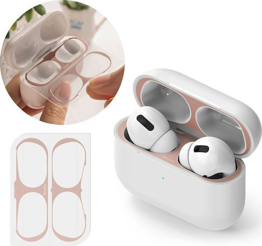 Ringke Dust Guard Αυτοκόλλητα σε Ροζ χρώμα για Apple AirPods Pro