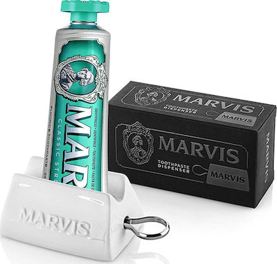Marvis Toothpaste Dispenser Πρέσα Οδοντόκρεμας Κεραμική Λευκή