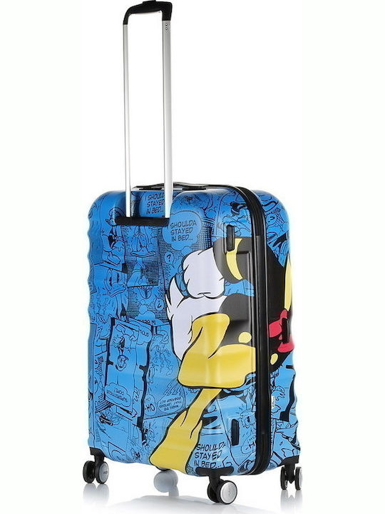 American Tourister Wavebreaker Disney Donald Duck Children's Cabin Travel Suitcase Hard Blue with 4 Wheels Height 55cm 85667-5278