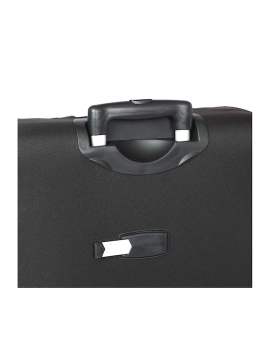 Diplomat Small The Vienna Collection Cabin Fabric Suitcase Black with 2 Wheels Height 55cm