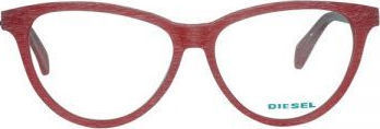Diesel Women's Acetate Skeleton Structure Cat Eye Red DL5130-068