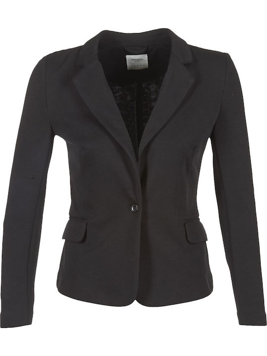 Vero Moda Julia Damen Mittellang Blazer Schwarz