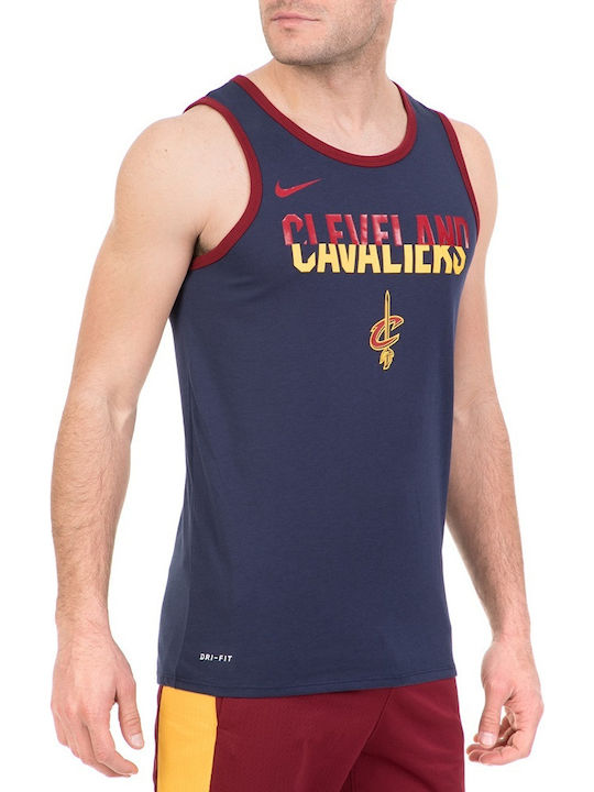 Nike Cleveland Cavaliers Ανδρική Μπλούζα Dri-Fit Αμάνικη Navy Μπλε