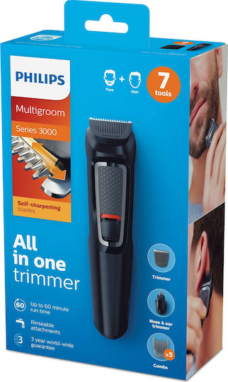 Philips Multigroom Series 3000 Rechargeable Hair Clipper Set Black MG3720/13