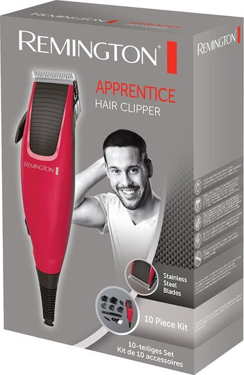 Remington Apprentice Επαγγελματικό Σετ Κουρευτικής Μηχανής Ρεύματος Κόκκινο HC5018