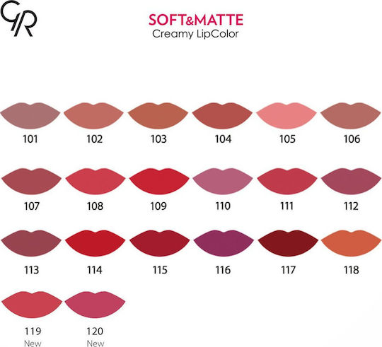 Golden Rose Soft & Matte Creamy Long Lasting Liquid Lipstick Matte 103 5.5gr