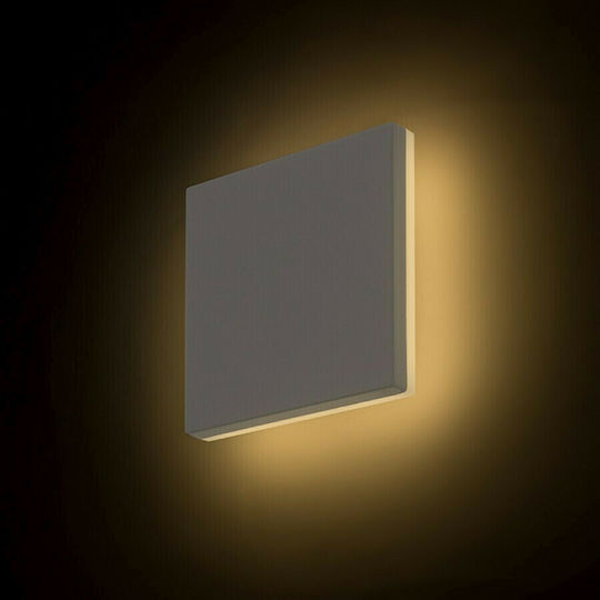 Rendl Light Studio Athi Επιτοίχια Εξωτερική Πλαφονιέρα LED IP54 9.6W με Θερμό Λευκό Φως 15x15x5εκ.