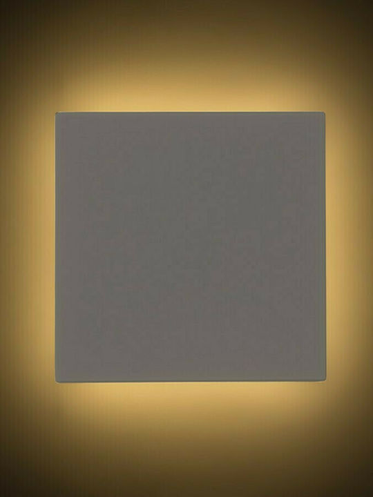 Rendl Light Studio Athi Επιτοίχια Εξωτερική Πλαφονιέρα LED IP54 9.6W με Θερμό Λευκό Φως 15x15x5εκ.