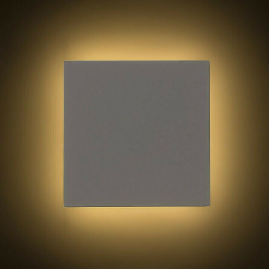 Rendl Light Studio Athi Επιτοίχια Εξωτερική Πλαφονιέρα LED IP54 9.6W με Θερμό Λευκό Φως 15x15x5εκ.