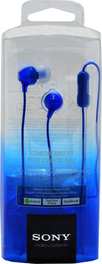 Sony MDR-EX15AP In-ear Handsfree with 3.5mm Connector Blue