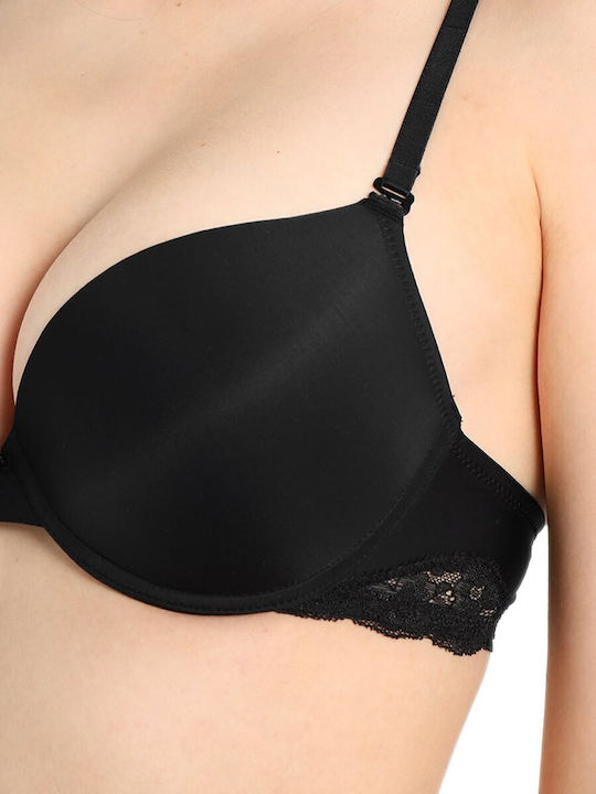 Lovely Micro Bra with Light Padding Underwire Black