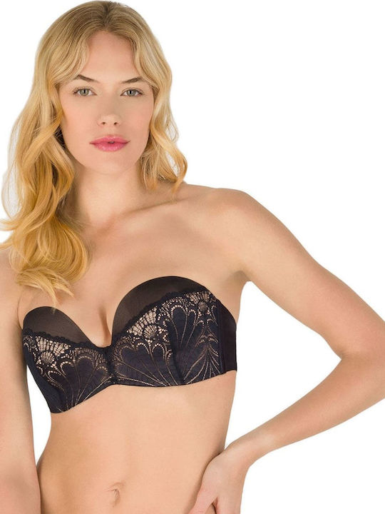 Refined Glamour WW031U Μαύρο Σουτιέν για Βαθύ Ντεκολτέ Push Up