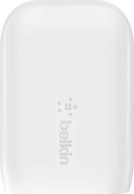 Belkin 2x USB / USB-C Wall Adapter Λευκό (Boost Charge)