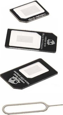 Micro/Nano SIM-Adapter in Schwarz Farbe