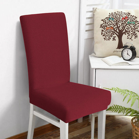Lino Home Elegance Ελαστικό Κάλυμμα Καρέκλας Bordeaux 48εκ.