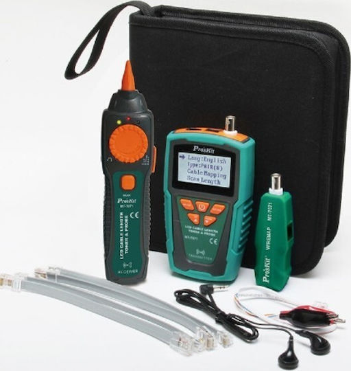 Proskit MT-7071 Kabeltester Netzwerk RJ11 / RJ12 / RJ45 Digital