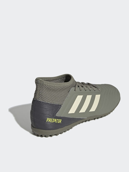 Παιδικά Ποδοσφαιρικά Παπούτσια Ψηλά Predator 19.3 TF με Σχάρα και Καλτσάκι Legacy Green / Sand / Solar Yellow