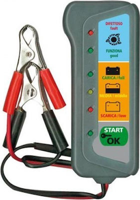 Lampa 74062 Ψηφιακό Battery Tester με Κροκοδειλάκια