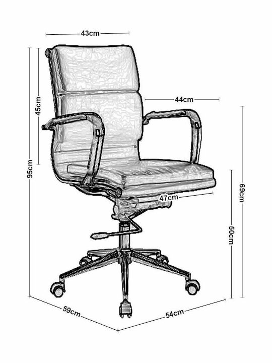 Woodwell BF4801 Bürostuhl mit Neigen Weiß