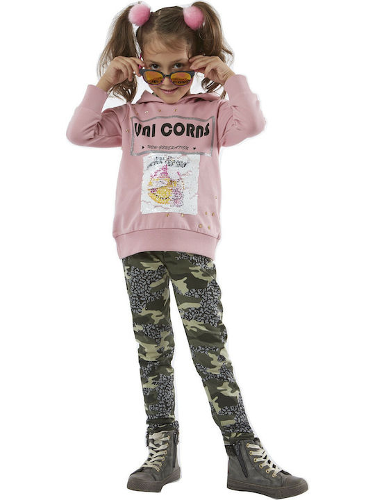 Εβίτα Kids Set with Leggings Winter 2pcs Pink