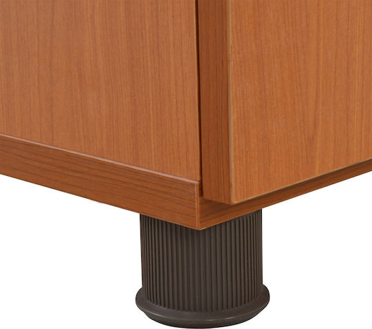 Büroaufbewahrungsschrank Vance Holz mit Schloss Kirsche 80x40x118cm