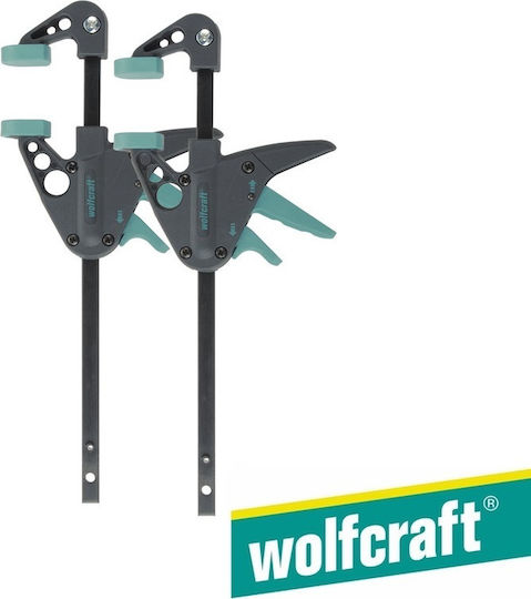 Wolfcraft Σετ 2 EHZ 40-110mm Σετ Σφιγκτήρες Αυτόματος Σκανδάλης με Μέγιστο Άνοιγμα 110mm