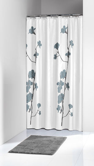 Sealskin Orchid Κουρτίνα Μπάνιου Υφασμάτινη 180x200 cm Μπλε