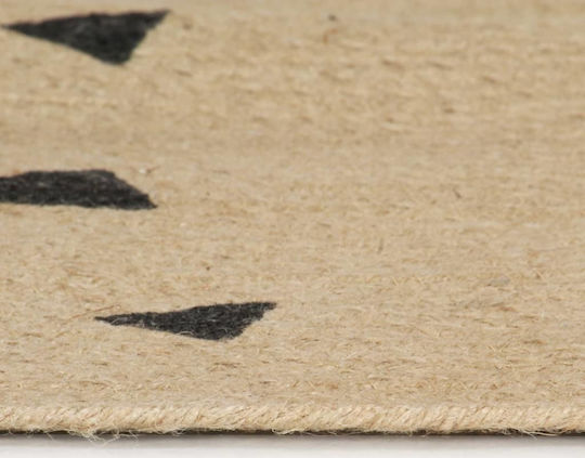 vidaXL Handmade Rug Round Summer Wicker Beige