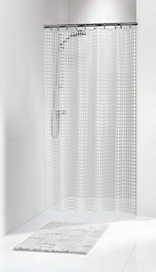 Sealskin Tiles Κουρτίνα Μπάνιου 180x200 cm Λευκή