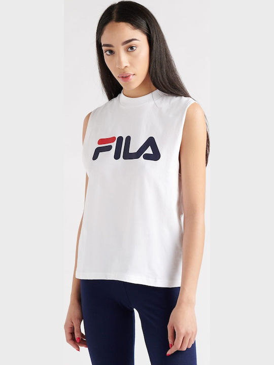 Helena Summer Women's Cotton Blouse Sleeveless White