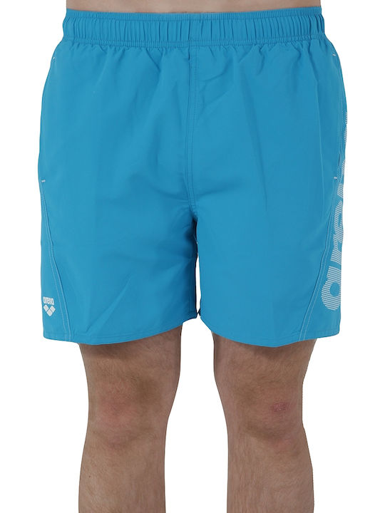 Herren Badehose Bermuda Hellblau Monochrom