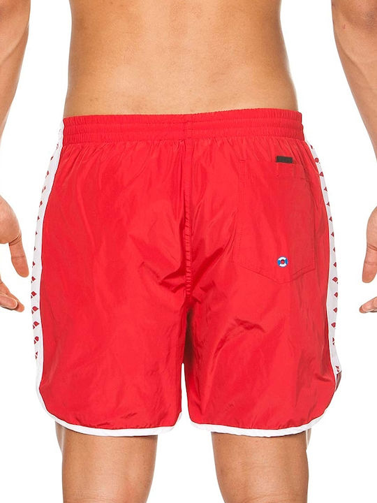Herren Badebekleidung Shorts Rot Gestreift