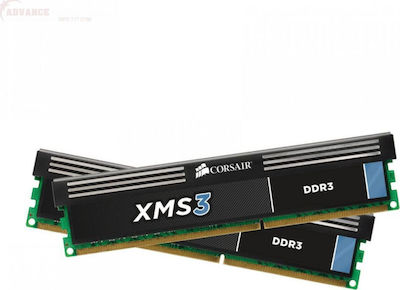 Corsair 8GB DDR3 RAM με 2 Modules (2x4GB) και Ταχύτητα 1600 για Desktop