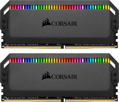 Corsair Dominator Platinum RGB 16GB DDR4 RAM mit 2 Modulen (2x8GB) und Geschwindigkeit 3200 für Schreibtisch