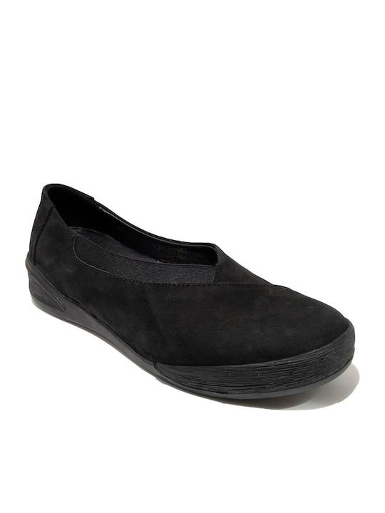 Safe Step Leather Ballerinas 72106 Black