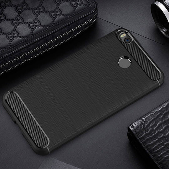 Forcell Carbon Rugged Armor Back Cover Silicone Black (Galaxy A6 2018)