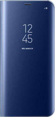 Hurtel Clear View Plastic Book Blue (Galaxy A8 2018)