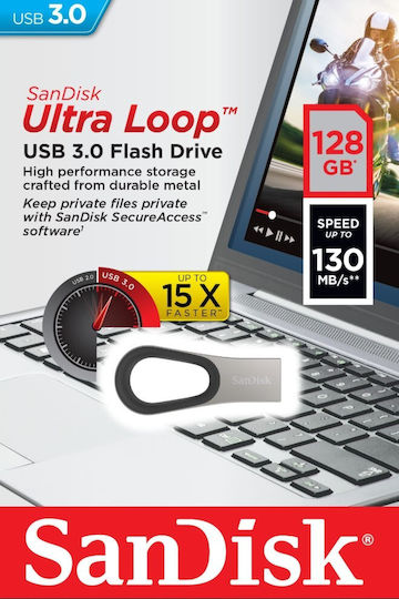 Sandisk 128GB USB 3.0 USB флашка Сива