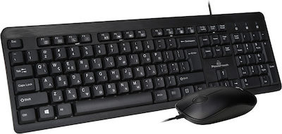 Powertech PT-678 Set tastatură și mouse Greacă