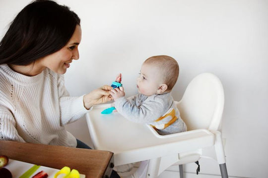 Kidsme Πιπίλα Φαγητού Μπλε Feeder από Σιλικόνη για 4+ μηνών