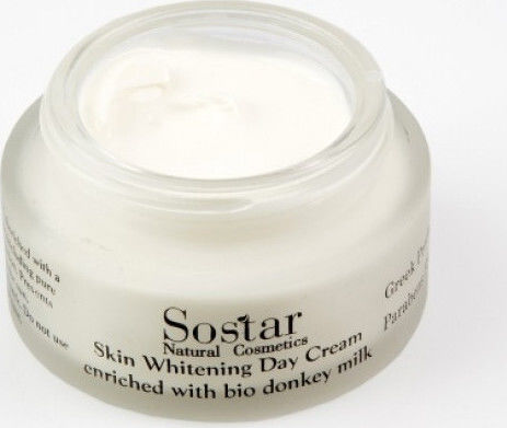 Sostar Lapte Cremă de Față de Zi cu Efect de Albire cu SPF15, Vitamina C și Lapte de Măgăriță 50ml