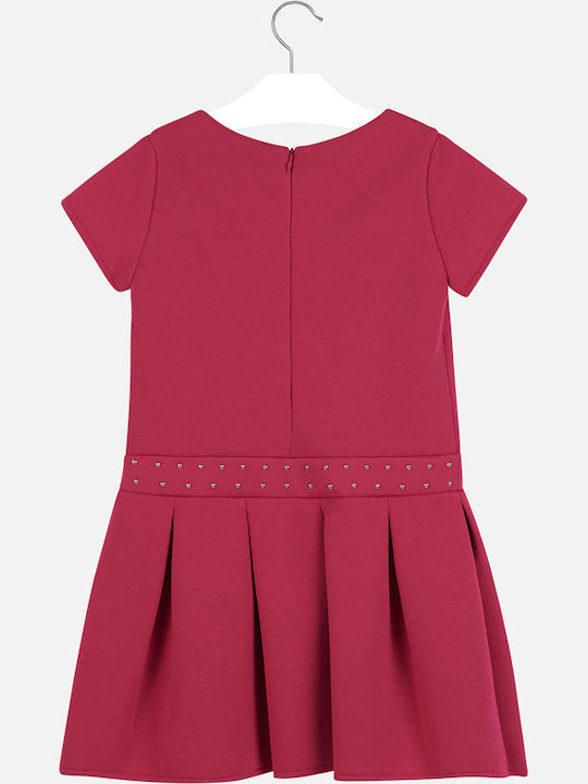 Mayoral Kids Dress Short Sleeve Fuchsia