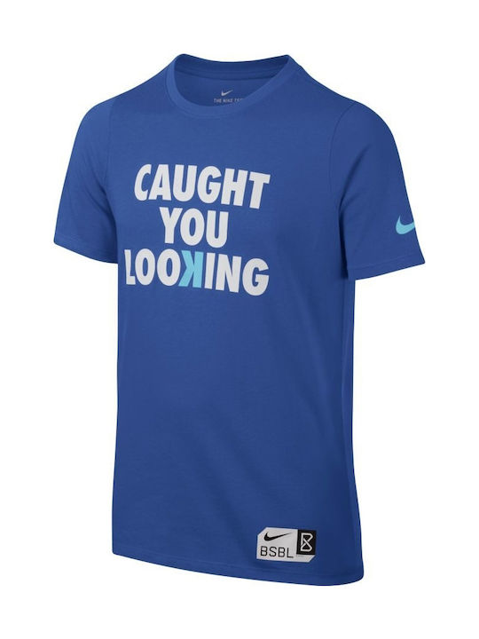 Nike Kids T-shirt Blue Dry Tee Caught You Looking