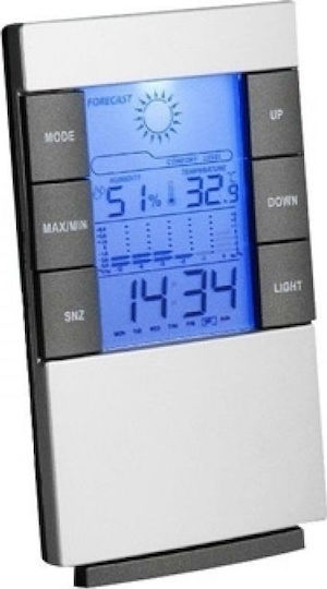 WER-3210 Digital Weather Station Tabletop Silver