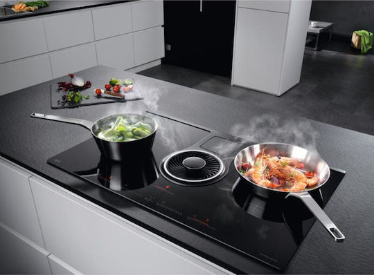 AEG ExtractorHob Combo Induktionskochfeld Autonom mit Dunstabzugshaube & Kindersicherung 83x51εκ.