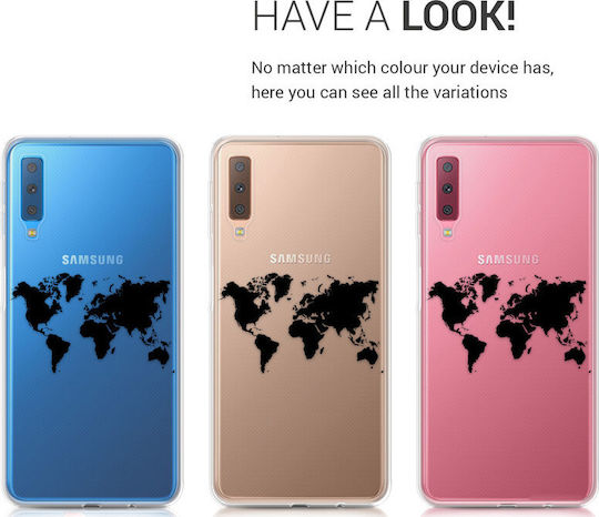 KWmobile Back Cover Σιλικόνης Μαύρο (Galaxy A7 2018)
