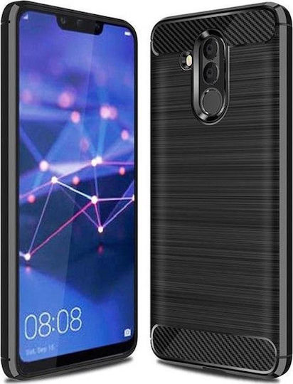Hurtel Brushed Carbon Back Cover Σιλικόνης Μαύρο (Huawei Mate 20 Lite)