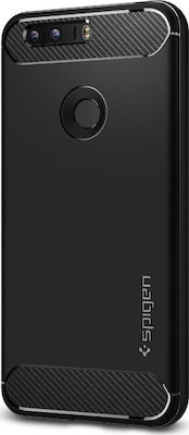 Spigen Rugged Armor Back Cover Σιλικόνης Μαύρο (Honor 8)